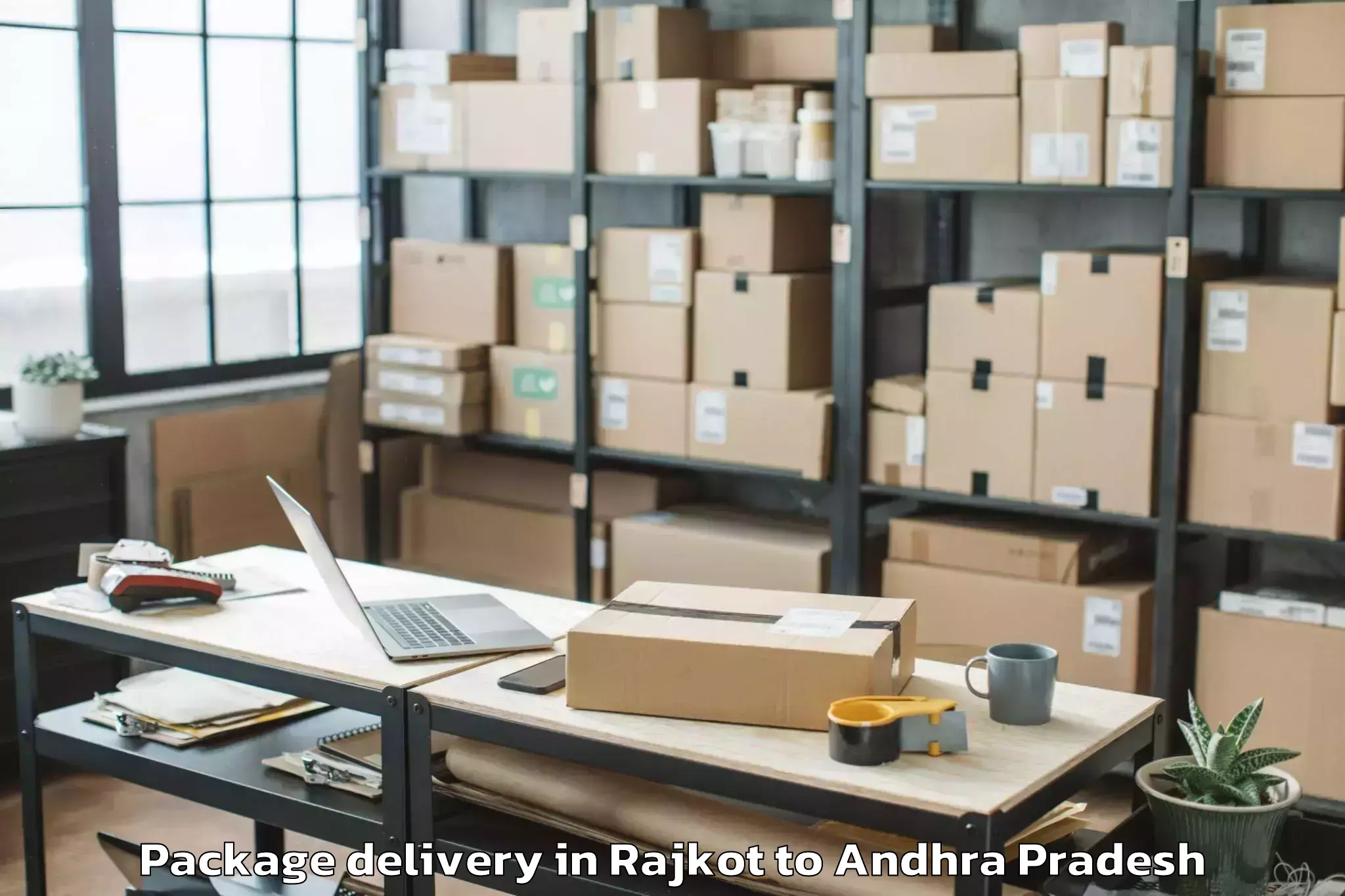 Trusted Rajkot to Peddapappuru Package Delivery